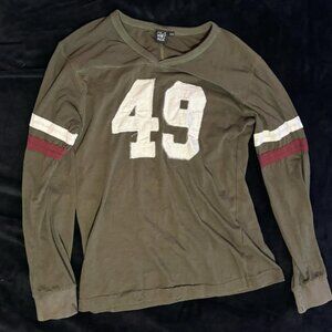 long sleeve jersey style shirt